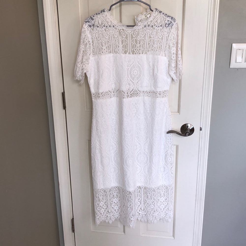 White lace dress